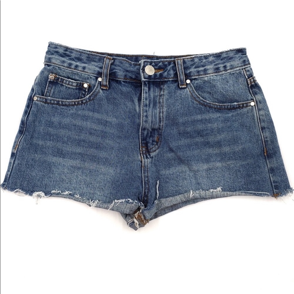 High waisted jean shorts